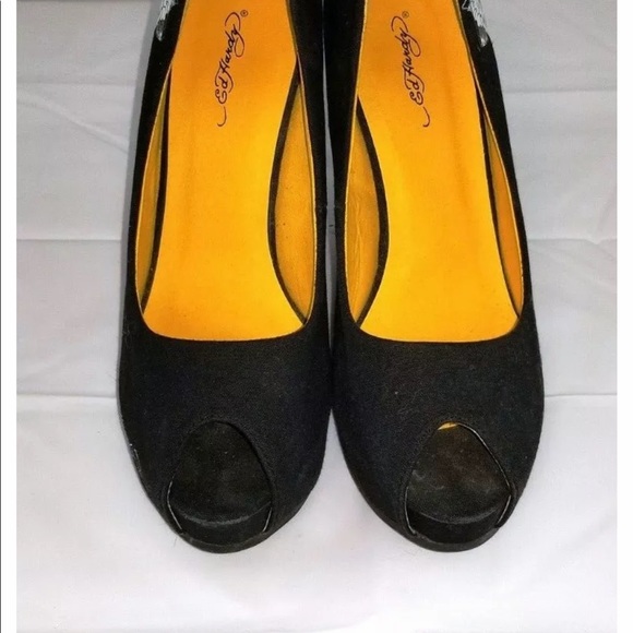 Ed Hardy floral pattern joyaus wedges NWOT - Picture 4 of 8